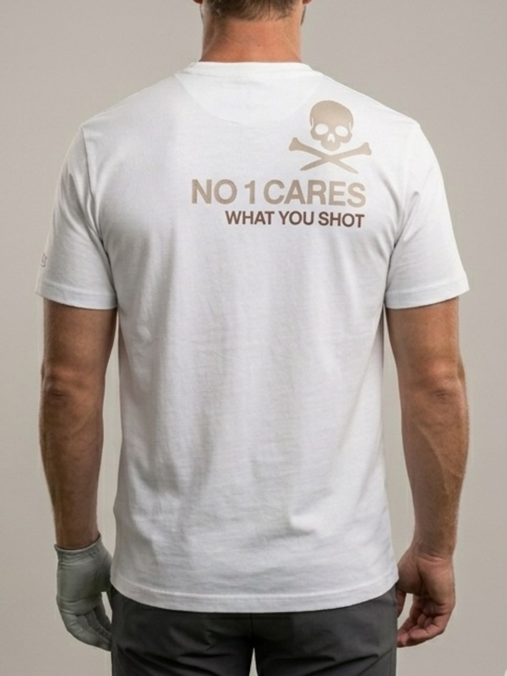 G/FORE Circle Gs Performance Golf Tee White L NWOT Skull No 1 Cares Graphic - Picture 3 of 15